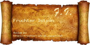 Fruchter István névjegykártya