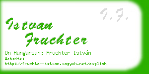 istvan fruchter business card